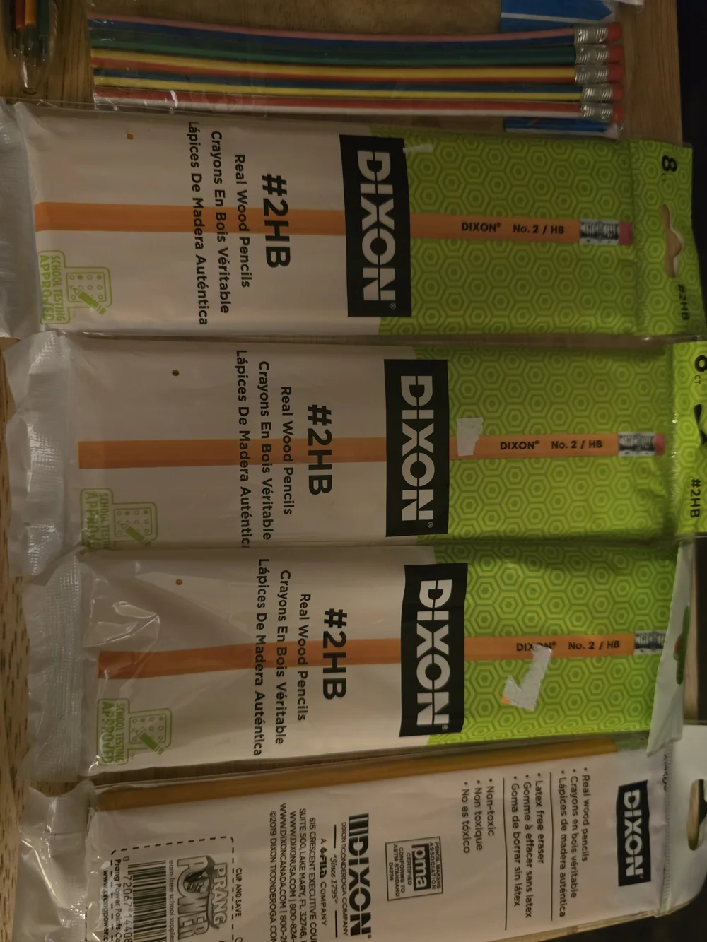 DIXXON #2 HB Yellow & Green Pencil Packs - Multipack School & Party Supply
